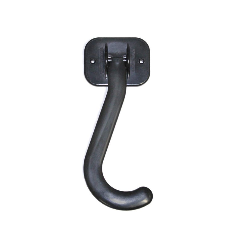 Gadjit Banana Hook Under Cabinet Hanger Ripens Bananas with Less Bruises, Folds up Out of Sight When Not in Use, Saves Countertop Space, Self-Adhesive + Pre-drilled Screw Holes (Black) - Image 2
